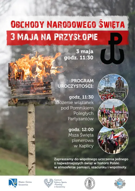 3 maja 2026 – zapraszamy na uroczyste obchody na Przysłopie