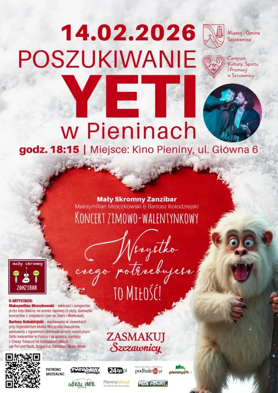 Koncert "Małego Skromnego Zanzibaru" w walentynki w Szczawnicy