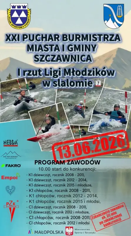XXI Puchar Burmistrza Miasta i Gminy Szczawnica w kajakarstwie slalomowym