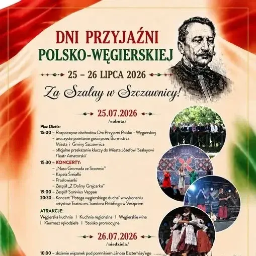 Dni Przyjaźni Polsko-Węgierskiej „Za Szalay” 2026 25–26 lipca w Szczawnicy